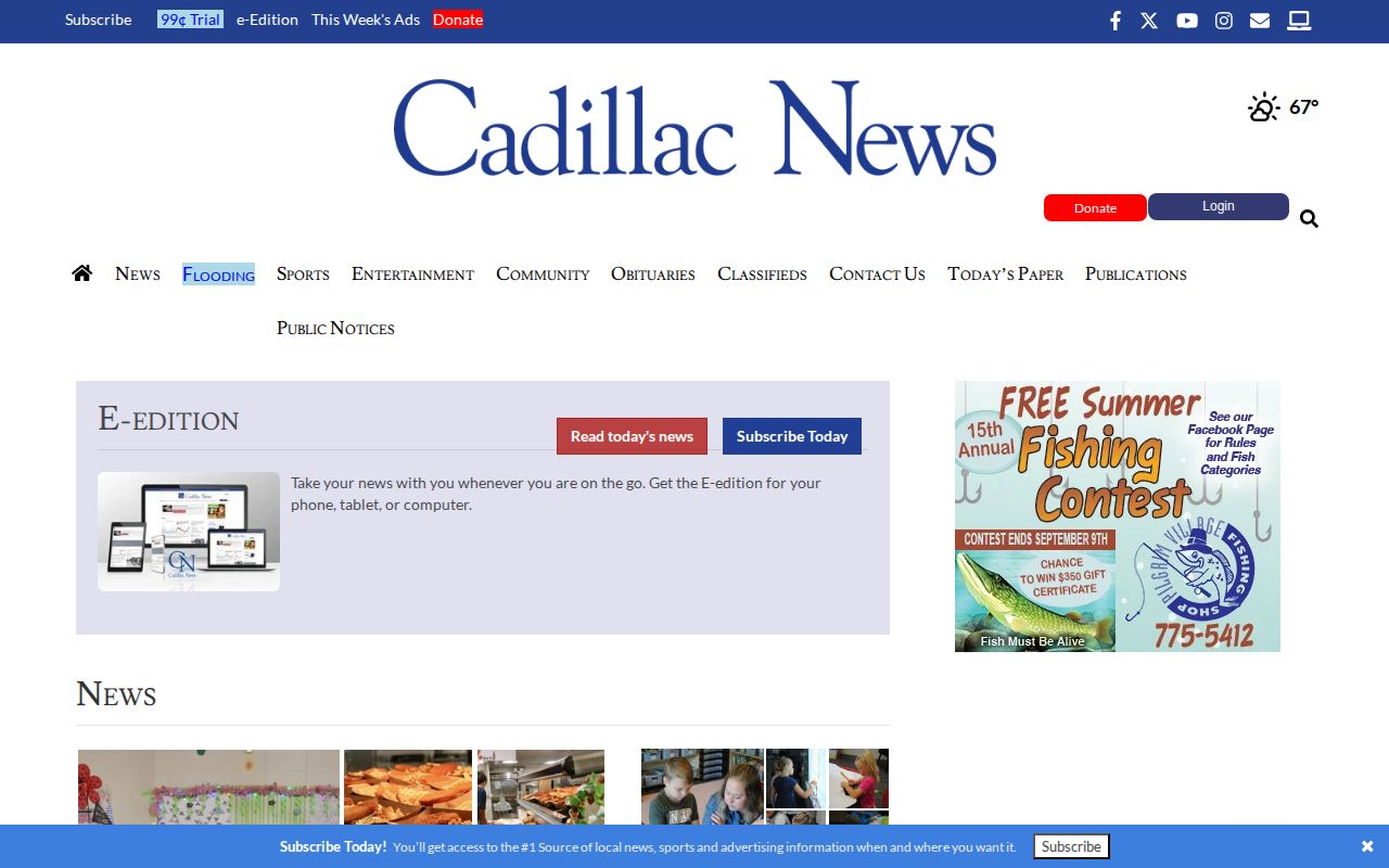 Cadillac News public reporting page for local Wexford-area coverage